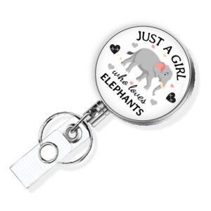 Just A Girl Who Loves Pandas badge reel - BADR421C - Variation Image, showing The Design(s) You Can Choose From. Created By Terlis Designs.
