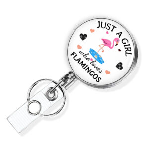 Just A Girl Who Loves Turtles badge reel - BADR423E - Variation Image, showing The Design(s) You Can Choose From. Created By Terlis Designs.