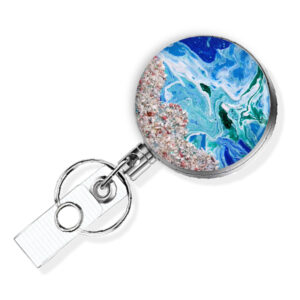 Ocean teacher badge reel - BADR382A - Variation Image, showing The Design(s) You Can Choose From. Created By Terlis Designs.