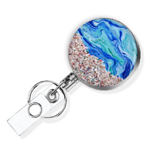 Ocean teacher badge reel - BADR382B - Variation Image, showing The Design(s) You Can Choose From. Created By Terlis Designs.
