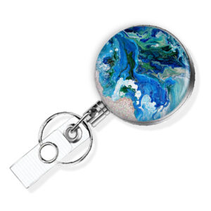 Ocean teacher badge reel - BADR382D - Variation Image, showing The Design(s) You Can Choose From. Created By Terlis Designs.