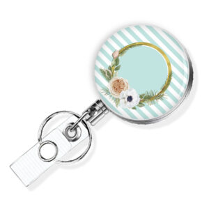Pastel Stripe medical badge reel - BADR472C - Variation Image, showing The Design(s) You Can Choose From. Created By Terlis Designs.