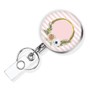 Pastel Stripe medical badge reel - BADR472D - Variation Image, showing The Design(s) You Can Choose From. Created By Terlis Designs.