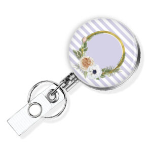 Pastel Stripe medical badge reel - BADR472E - Variation Image, showing The Design(s) You Can Choose From. Created By Terlis Designs.