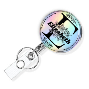 Personalized initial badge reel - BADR415HOL - Variation Image, showing The Design(s) You Can Choose From. Created By Terlis Designs.
