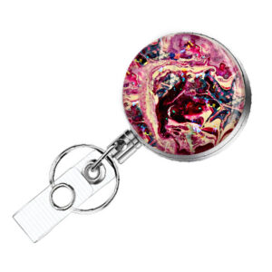 Retractable badge clip - BADR32E - Variation Image, showing The Design(s) You Can Choose From. Created By Terlis Designs.
