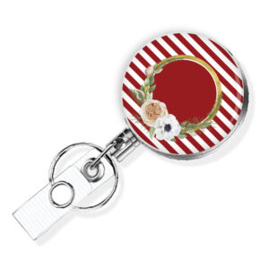 Striped Print RN badge reel - BADR473C - Variation Image, showing The Design(s) You Can Choose From. Created By Terlis Designs.