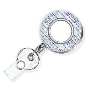 Tie Dye Print monogram badge reel - BADR474A - Variation Image, showing The Design(s) You Can Choose From. Created By Terlis Designs.