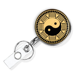 Yin Yang retractable badge clip gift - BADR418B3A - Variation Image, showing The Design(s) You Can Choose From. Created By Terlis Designs.