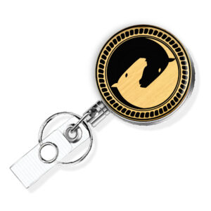 Yin Yang retractable badge reel - BADR418B1C - Variation Image, showing The Design(s) You Can Choose From. Created By Terlis Designs.