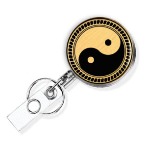 Yin Yang retractable badge reel - BADR418B2D - Variation Image, showing The Design(s) You Can Choose From. Created By Terlis Designs.