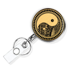 Yin Yang retractable badge reel - BADR418B2E - Variation Image, showing The Design(s) You Can Choose From. Created By Terlis Designs.