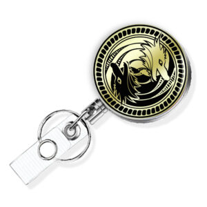 Yin Yang retractable badge reel - BADR418G1E - Variation Image, showing The Design(s) You Can Choose From. Created By Terlis Designs.