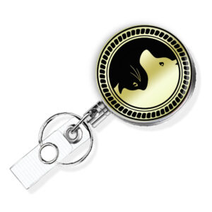 Yin Yang retractable badge reel - BADR418G2B - Variation Image, showing The Design(s) You Can Choose From. Created By Terlis Designs.