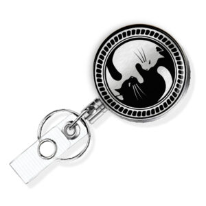 Yin Yang retractable badge reel - BADR418S1A - Variation Image, showing The Design(s) You Can Choose From. Created By Terlis Designs.