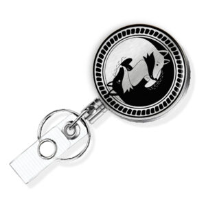 Yin Yang retractable badge reel - BADR418S1D - Variation Image, showing The Design(s) You Can Choose From. Created By Terlis Designs.