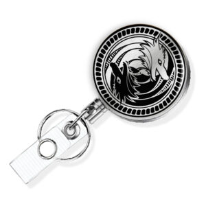Yin Yang retractable badge reel - BADR418S1E - Variation Image, showing The Design(s) You Can Choose From. Created By Terlis Designs.