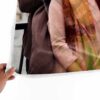 Family Photo Collage Personalized Memorial Blanket - BLANA1, closeup view of the blanket held between the thumbs and fingers.